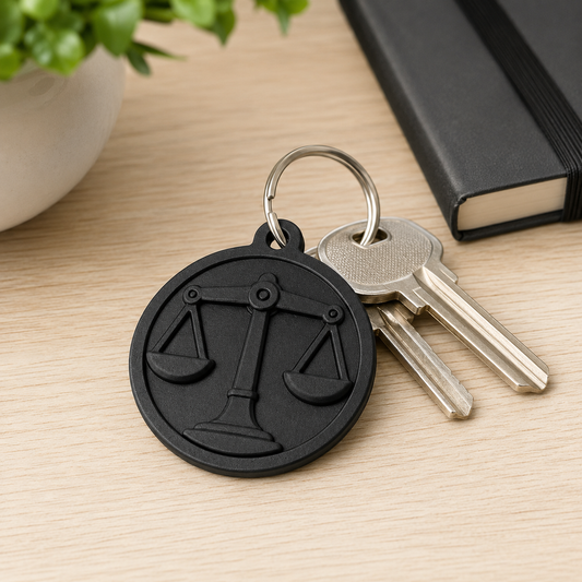Advocate Keychain — Scales of Justice Design