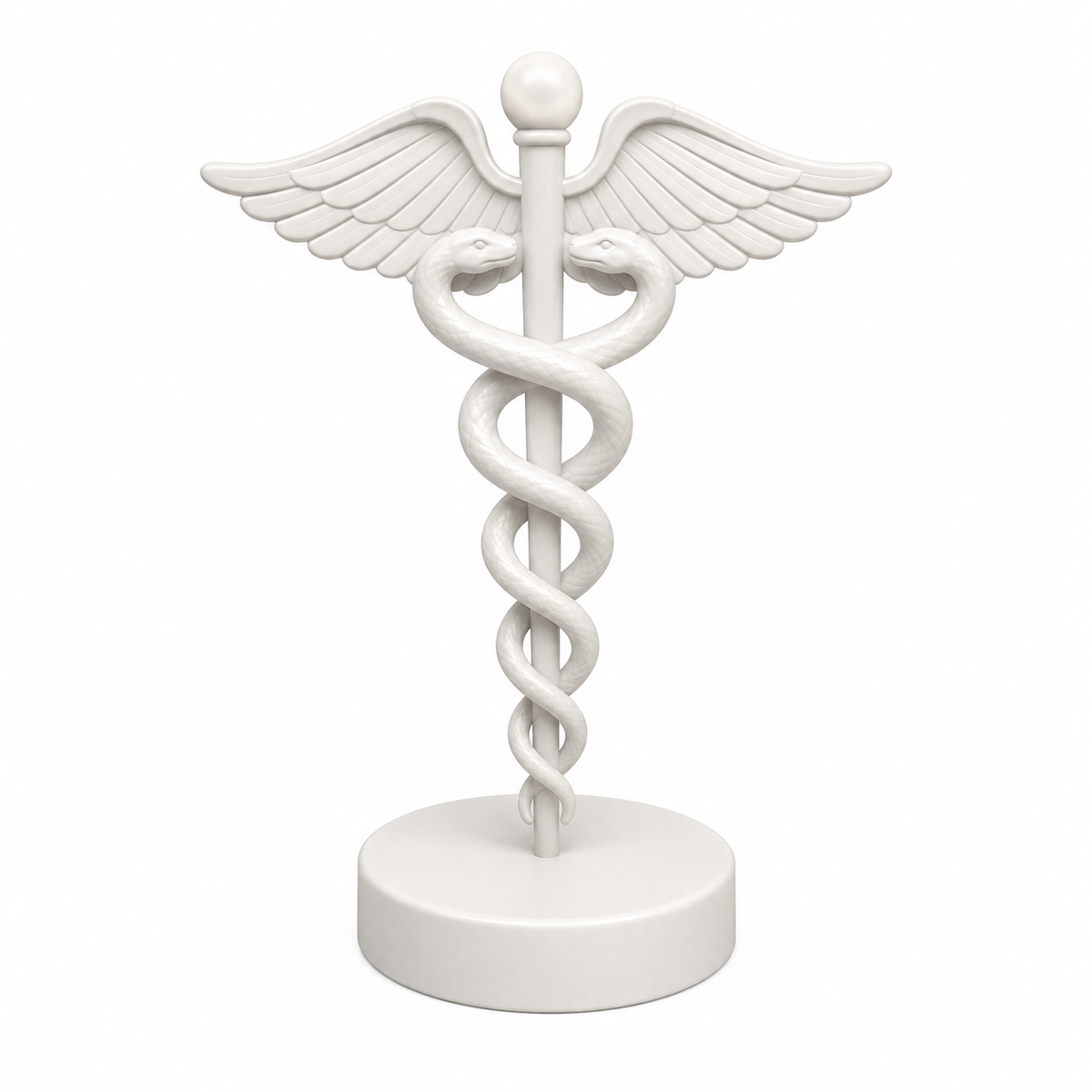 Personalized Doctor Statue - Caduceus Design