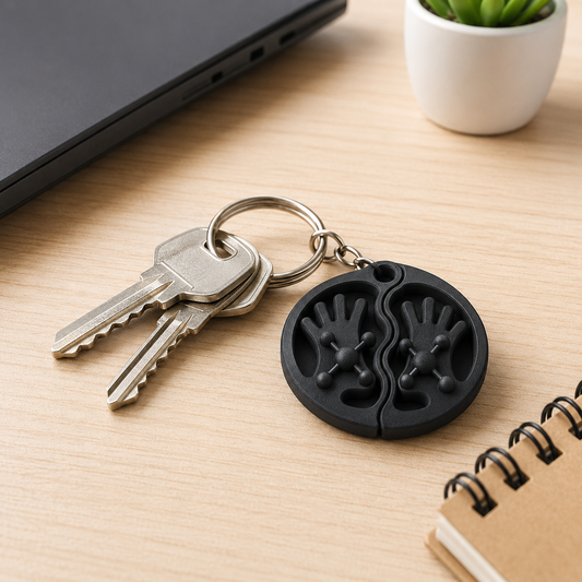Chemistry Chirality Keychain — Split Pair Design
