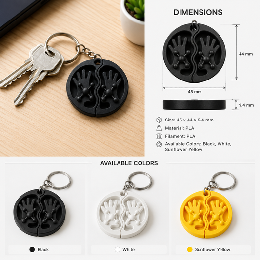 Chemistry Chirality Keychain — Split Pair Design