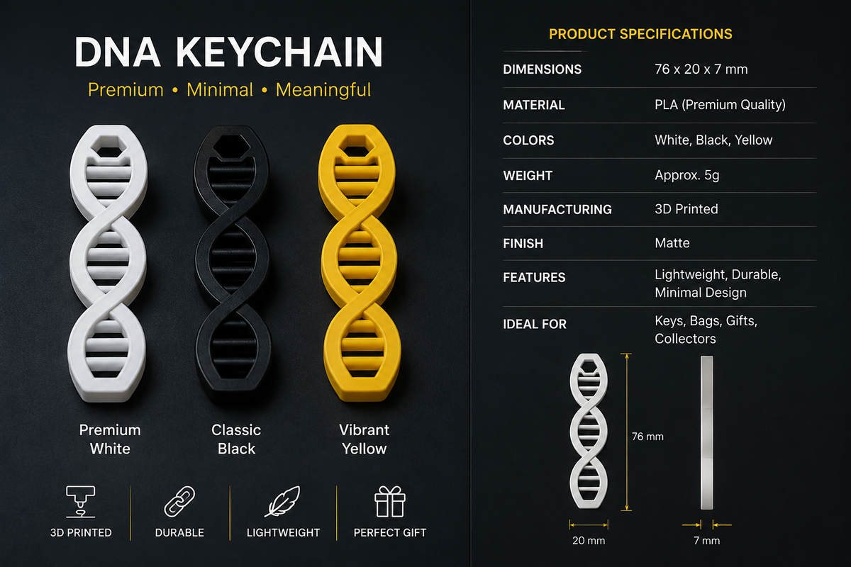 Science Keychain – DNA Helix Design
