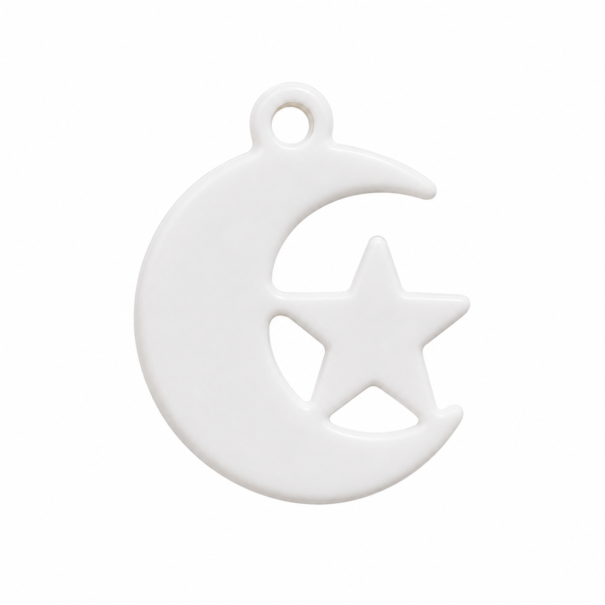 Crescent Moon & Star Keychain - Islamic Design
