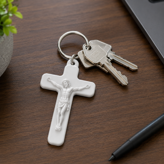 Jesus Christ Keychain - Crucifix Design