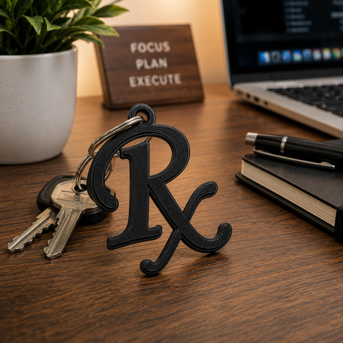 Rx Symbol Keychain — Pharmacist & Doctor Gift