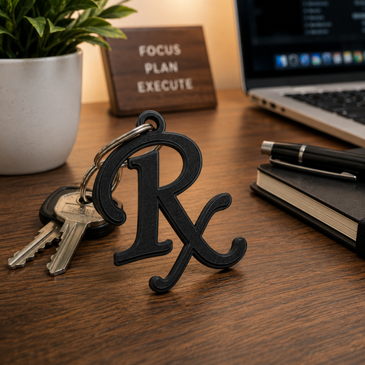 Rx Symbol Keychain — Pharmacist & Doctor Gift