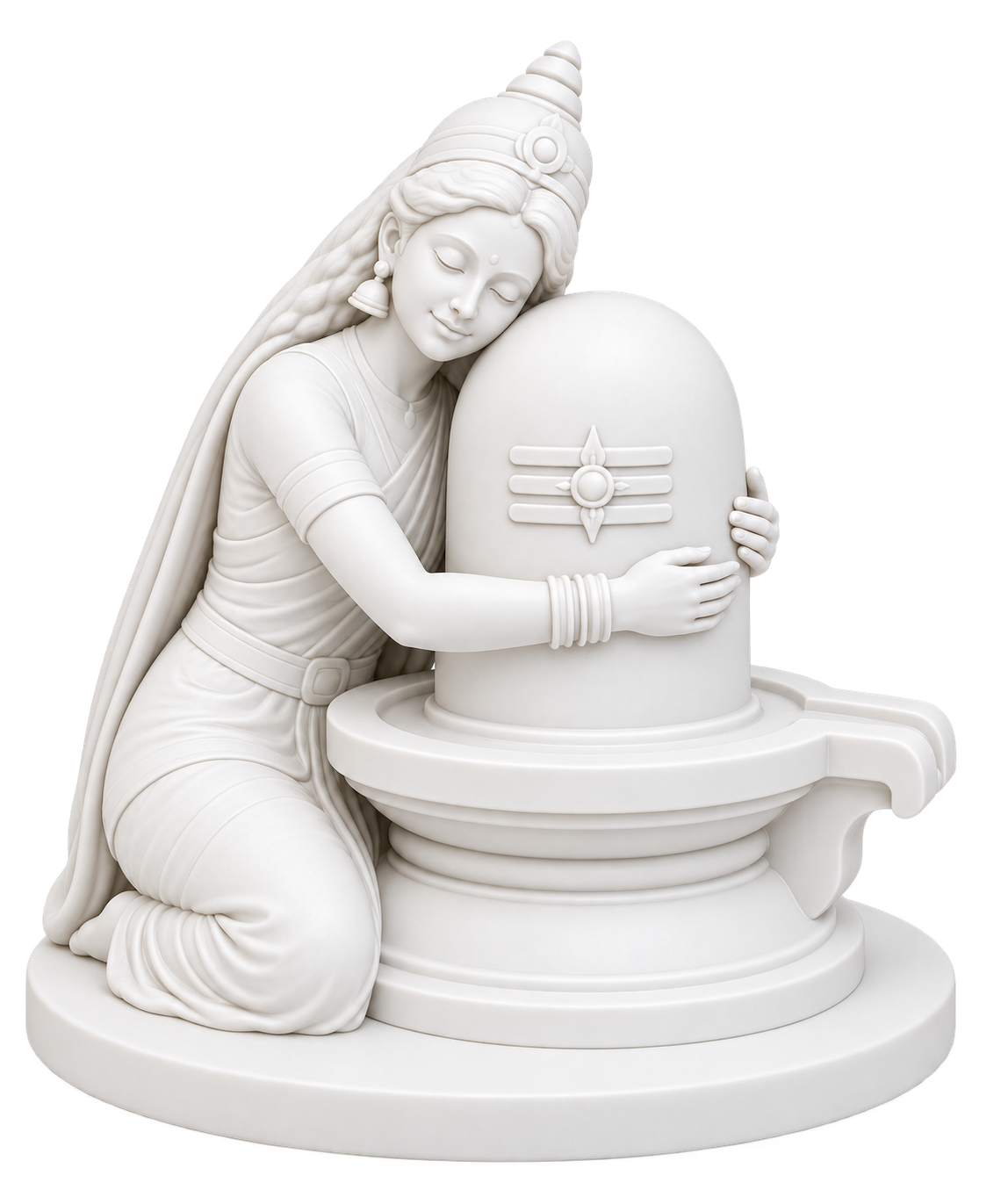 Shivling Idol with Goddess Parvati | Elegant Hindu God Statue