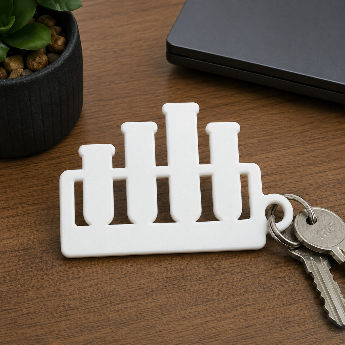 TestTubeRack Tag — Mini Lab Rack Keychain
