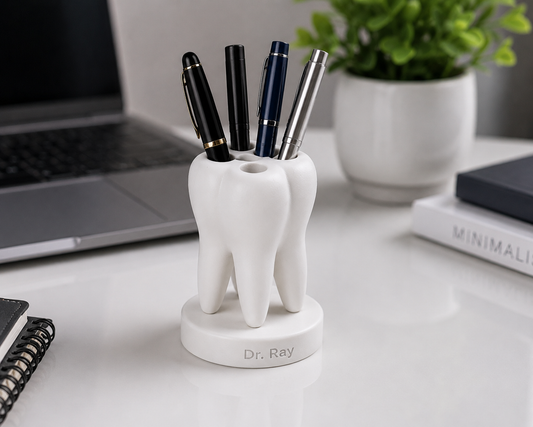 Personalized Dentist Pen Holder - Tooth Design