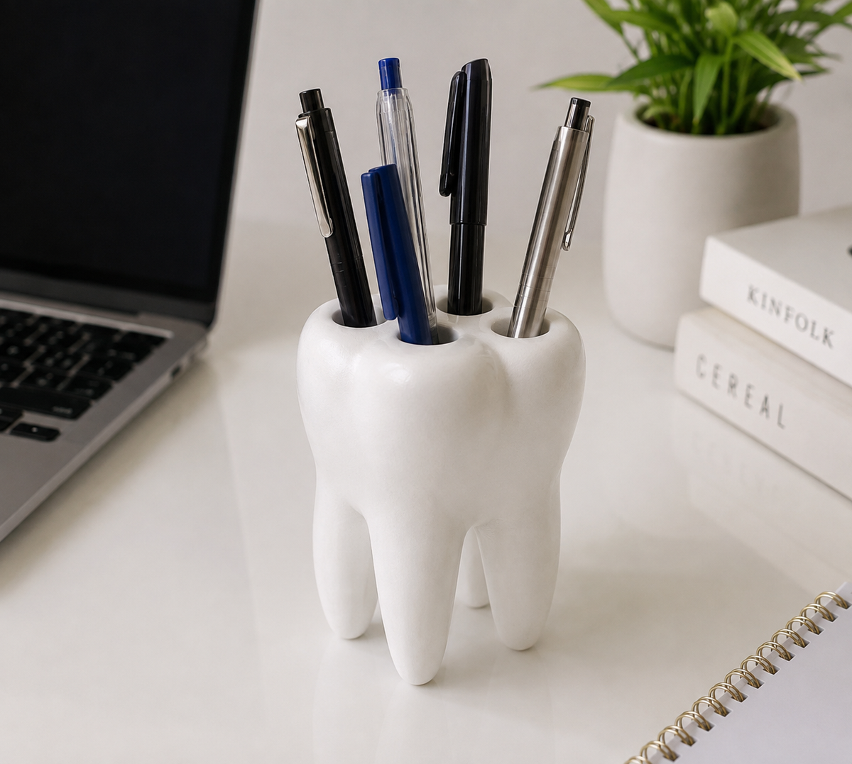 Personalized Dentist Pen Holder - Tooth Design